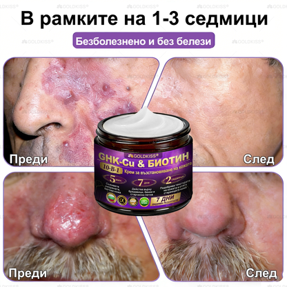 Произведено и изпратено от Европа ✨ 𝐆𝐎𝐋𝐃𝐊𝐈𝐒𝐒® 𝐆𝐇𝐊-𝐂𝐮 & 𝐁𝐈𝐎𝐓𝐈𝐍 𝟏𝟎-𝐁-𝟏 Възстановяващ крем за кожата ⚡